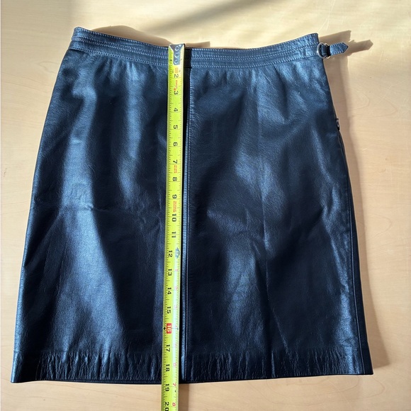RALPH Ralph Lauren Black Leather Mini Skirt - Picture 4 of 8